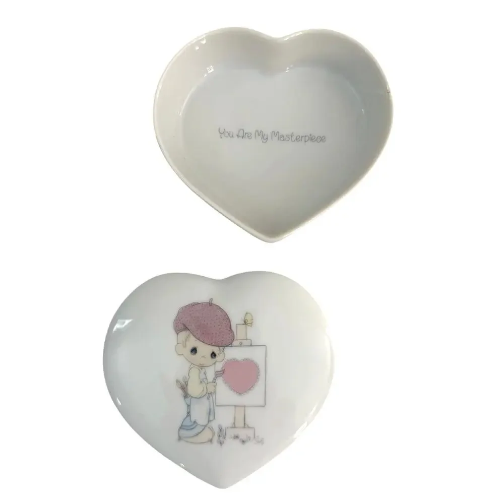 Enesco Precious Moment bundle of 4 (2 trinket boxes, 1 pendant, 1 mini vase